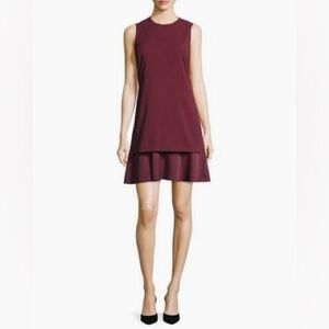 THEORY Malkan Bergen Flared Hem Sleeveless Mini Dress w Pockets